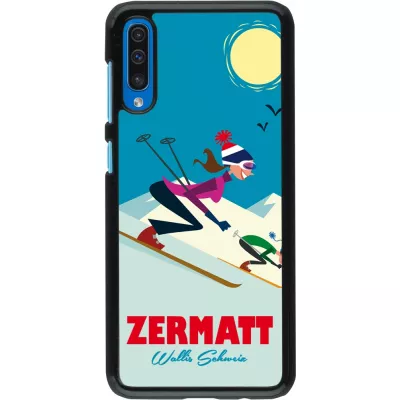 Samsung Galaxy A50 Case Hülle - Zermatt Ski Downhill