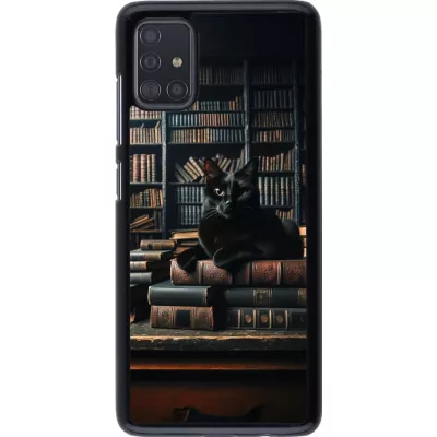Coque Samsung Galaxy A51 - Chat livres sombres