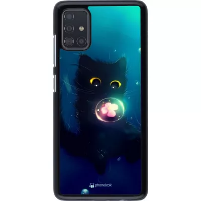 Coque Samsung Galaxy A51 - Cute Cat Bubble