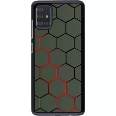 Coque Samsung Galaxy A51 - Geometric Line red