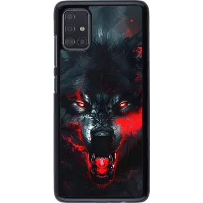 Samsung Galaxy A51 Case Hülle - Halloween 2024 mad werewolf