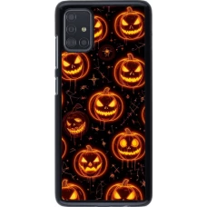 Coque Samsung Galaxy A51 - Halloween 2026 Pattern Pumpkins