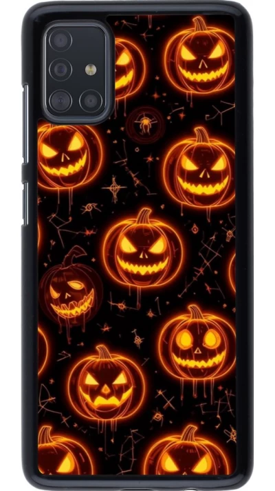 Coque Samsung Galaxy A51 - Halloween 2026 Pattern Pumpkins