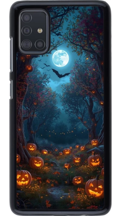 Coque Samsung Galaxy A51 - Halloween 2026 Road of Pumpkins
