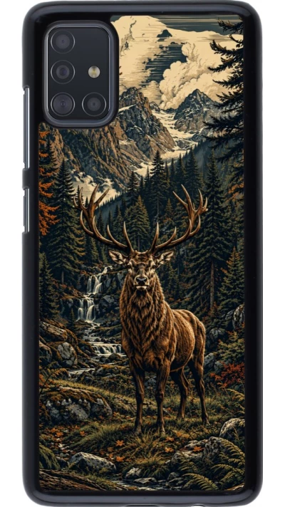 Coque Samsung Galaxy A51 - Linocut Cerf
