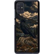 Coque Samsung Galaxy A51 - Linocut Grand Corbeau
