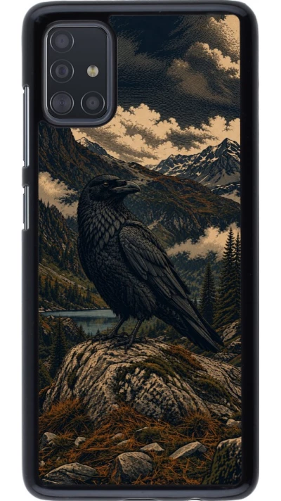 Coque Samsung Galaxy A51 - Linocut Grand Corbeau