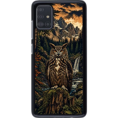 Coque Samsung Galaxy A51 - Linocut Grand-Duc