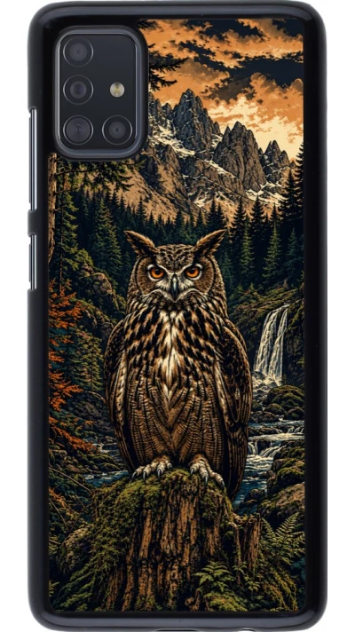 Coque Samsung Galaxy A51 - Linocut Grand-Duc