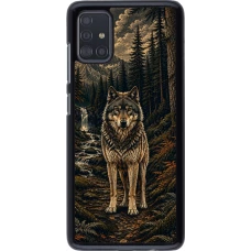 Coque Samsung Galaxy A51 - Linocut Loup