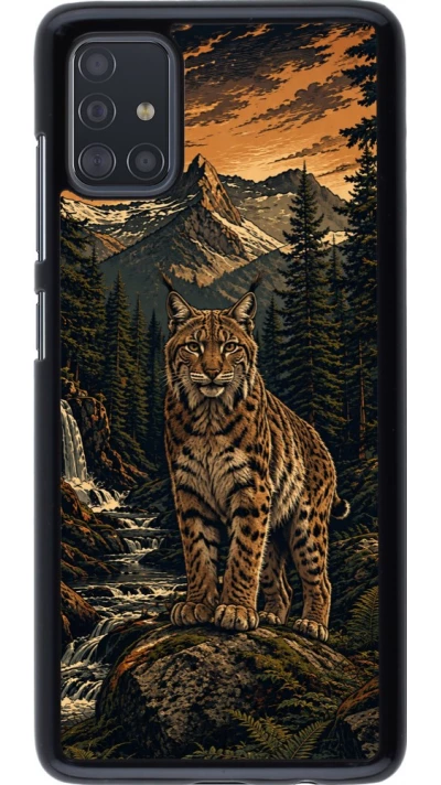 Coque Samsung Galaxy A51 - Linocut Lynx