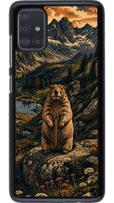 Coque Samsung Galaxy A51 - Linocut Marmotte