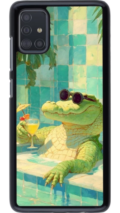 Coque Samsung Galaxy A51 - Crocodile in the swimming pool Summer 2026
