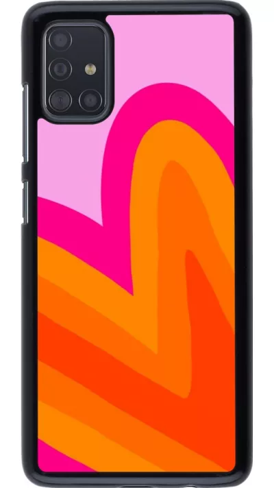 Samsung Galaxy A51 Case Hülle - Valentine 2024 heart gradient