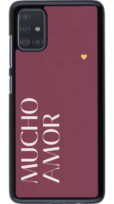 Samsung Galaxy A51 Case Hülle - Valentine 2024 mucho amor rosado