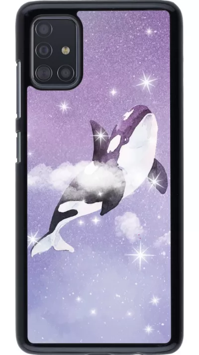 Coque Samsung Galaxy A51 - Whale in sparking stars