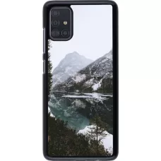 Samsung Galaxy A51 Case Hülle - Winter 22 snowy mountain and lake