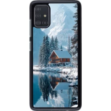 Samsung Galaxy A51 Case Hülle - Winter 25 Winter house forest day