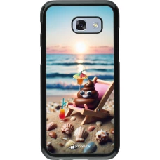 Samsung Galaxy A5 (2017) Case Hülle - Kackhaufen Emoji auf Liegestuhl
