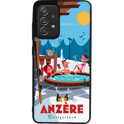 Coque Samsung Galaxy A52 - Silicone rigide noir Anzère Mountain Jacuzzi