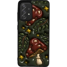 Samsung Galaxy A52 Case Hülle - Silikon schwarz Autumn 26 3D mushrooms