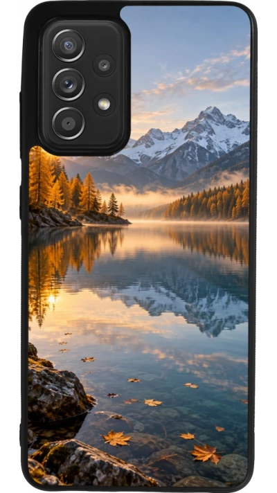 Coque Samsung Galaxy A52 - Silicone rigide noir Autumn 26 Autumn lake
