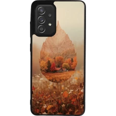 Samsung Galaxy A52 Case Hülle - Silikon schwarz Autumn 26 Autumn leaf