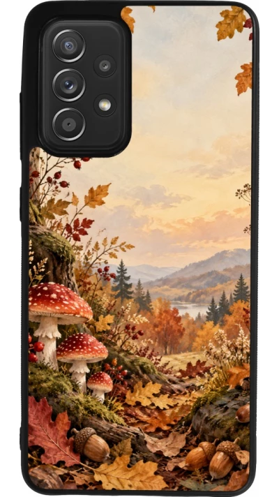 Coque Samsung Galaxy A52 - Silicone rigide noir Autumn 26 Illustrated Autumn