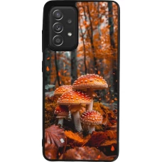 Samsung Galaxy A52 Case Hülle - Silikon schwarz Autumn 26 Mushrooms in the woods