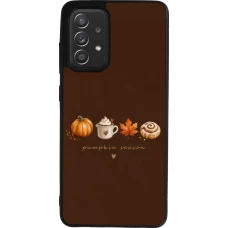 Samsung Galaxy A52 Case Hülle - Silikon schwarz Autumn 26 Pumpkin season