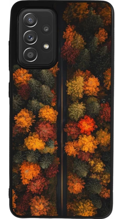 Coque Samsung Galaxy A52 - Silicone rigide noir Autumn 26 Road in autumn