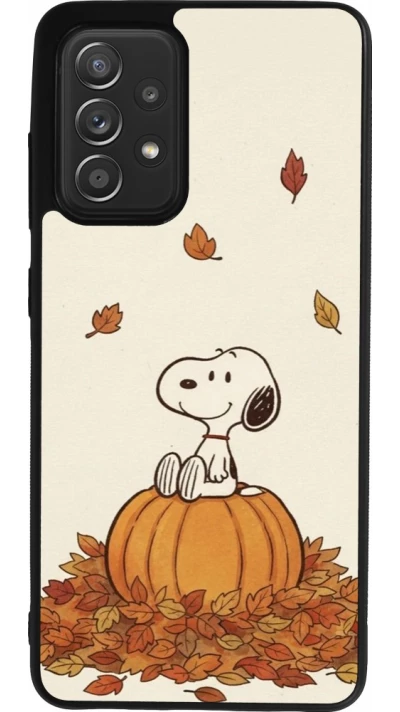 Coque Samsung Galaxy A52 - Silicone rigide noir Autumn 26 Snoopy autumn