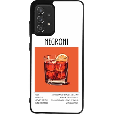 Samsung Galaxy A52 Case Hülle - Silikon schwarz Cocktail Rezept Negroni