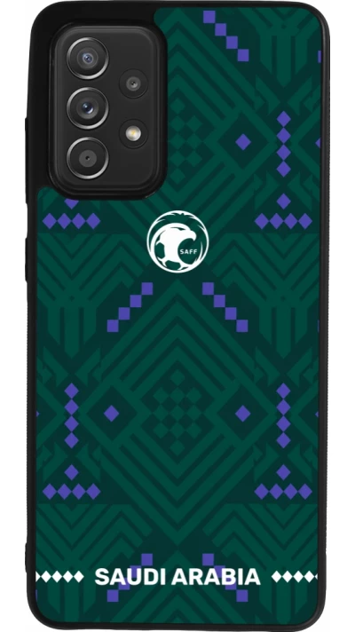 Samsung Galaxy A52 Case Hülle - Silikon schwarz Saudi Arabien 2026 personalisierbares Fussballtrikot