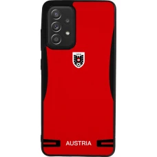 Coque Samsung Galaxy A52 - Silicone rigide noir Maillot de football Autriche 2026 personnalisable