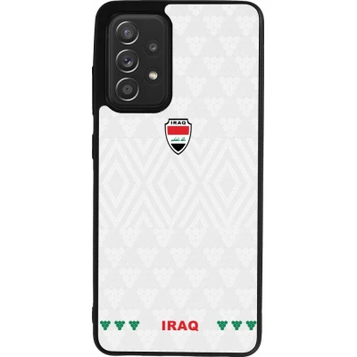 Coque Samsung Galaxy A52 - Silicone rigide noir Maillot de football Irak 2026 personnalisable
