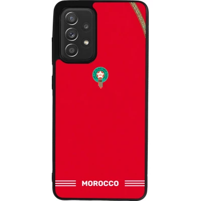 Samsung Galaxy A52 Case Hülle - Silikon schwarz Marokko 2026 personalisierbares Fussballtrikot