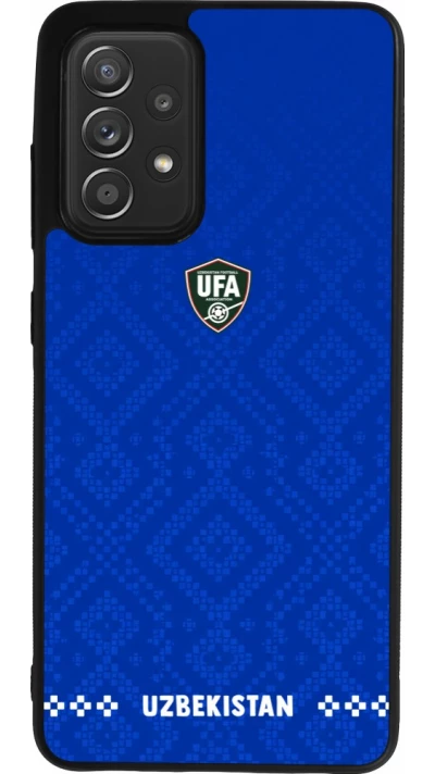 Samsung Galaxy A52 Case Hülle - Silikon schwarz Usbekistan 2026 personalisierbares Fussballtrikot