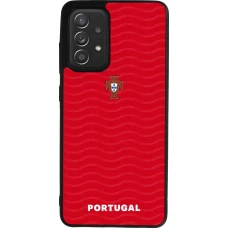 Coque Samsung Galaxy A52 - Silicone rigide noir Maillot de football Portugal 2026 personnalisable