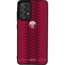 Coque Samsung Galaxy A52 - Silicone rigide noir Maillot de football Qatar 2026 personnalisable