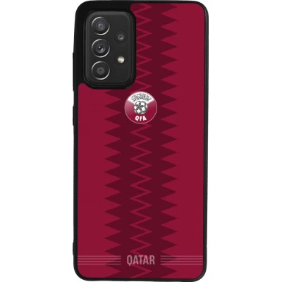 Samsung Galaxy A52 Case Hülle - Silikon schwarz Qatar 2026 personalisierbares Fussballtrikot