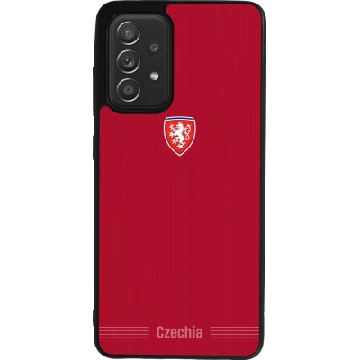 Coque Samsung Galaxy A52 - Silicone rigide noir Maillot de football Répuplique Tchèque 2026 personnalisable
