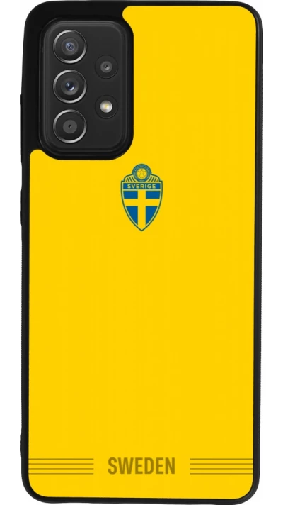 Samsung Galaxy A52 Case Hülle - Silikon schwarz Schweden 2026 personalisierbares Fussballtrikot