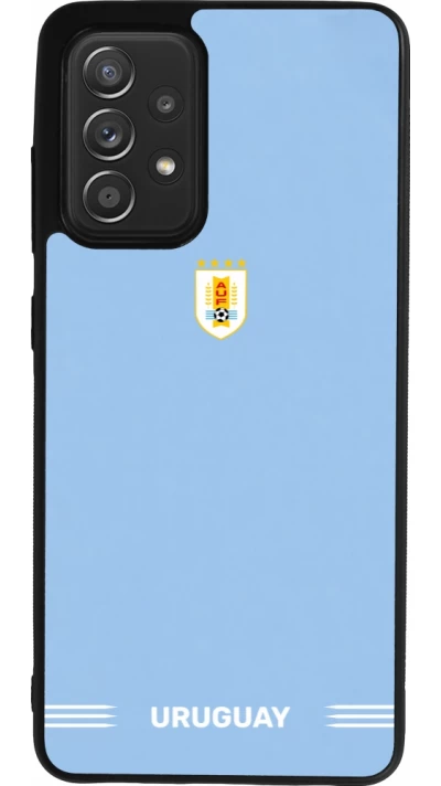 Samsung Galaxy A52 Case Hülle - Silikon schwarz Uruguay 2026 personalisierbares Fussballtrikot