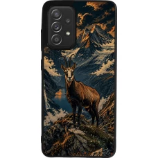 Coque Samsung Galaxy A52 - Silicone rigide noir Linocut Chamois
