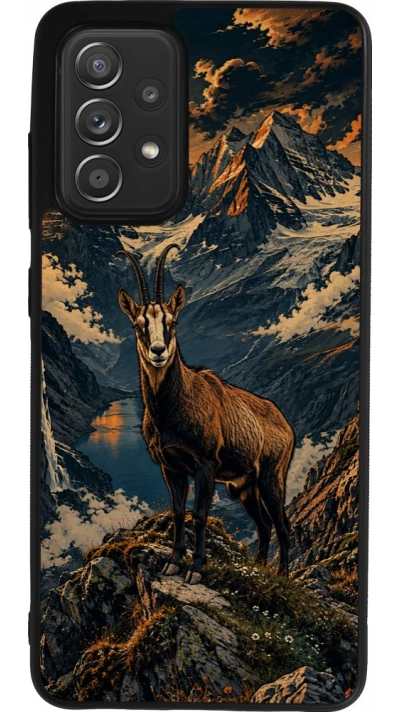 Coque Samsung Galaxy A52 - Silicone rigide noir Linocut Chamois