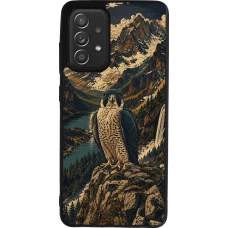Coque Samsung Galaxy A52 - Silicone rigide noir Linocut Faucun pèlerin