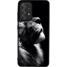Samsung Galaxy A52 Case Hülle - Silikon schwarz Lion looking up