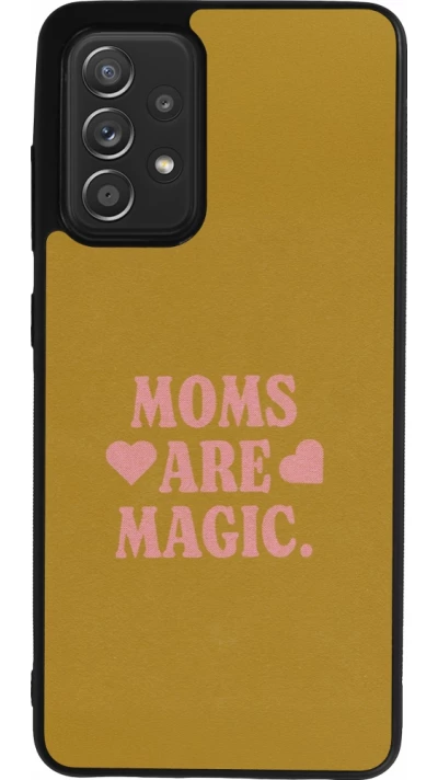 Coque Samsung Galaxy A52 - Silicone rigide noir Mom 2026 Are Magic