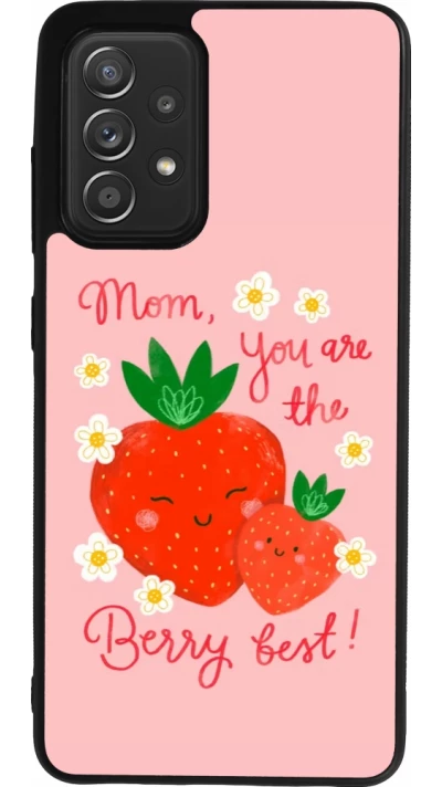 Coque Samsung Galaxy A52 - Silicone rigide noir Mom 2026 Berry best